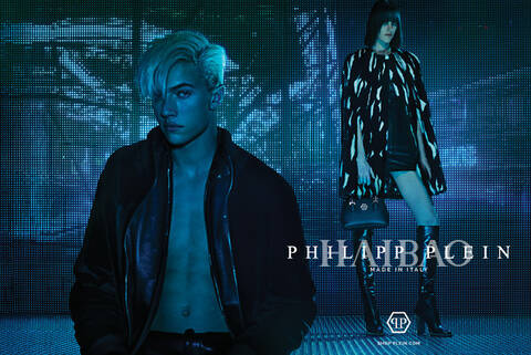 菲利浦·普莱因 (Philipp Plein) 2015秋冬广告大片模特:拉奇·布鲁·史密斯 (Lucky Blue Smith) 、Sarah Brannon摄影师:Steven Klein
