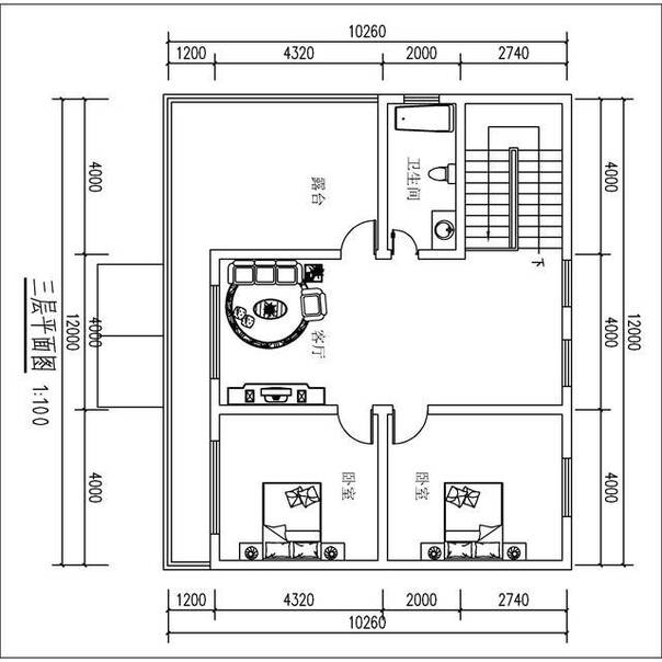 12x10米农村自建房图纸,12米乘10米自建房图纸 农村自建小别墅12x10米,美观布局好,实拍!