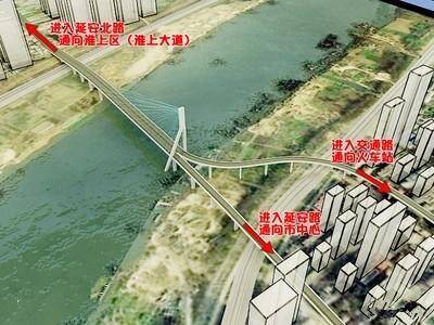 蚌埠延安路过淮河通道选定y型桥跨河方案,缓解其路段交通压力!