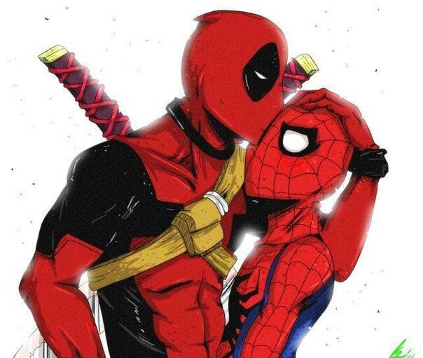 死侍和蜘蛛侠忘我地亲了起来 中外网友都炸锅了