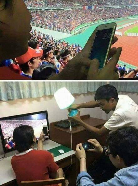 在现场看球!