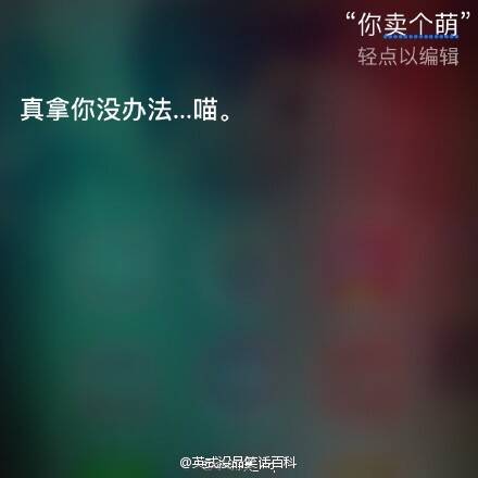 网友对Siri撩妹能力的测试结果