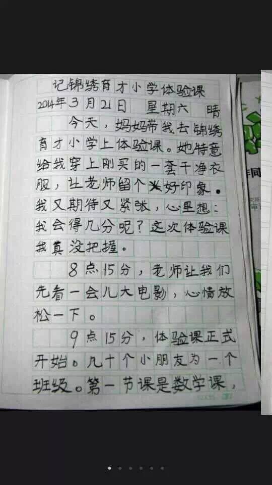 杭州6岁女孩能写800字日记 轻松解六年级数学题