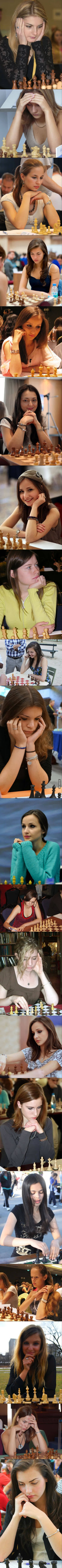 美貌与智慧并重 国际象棋赛场上的美少女们