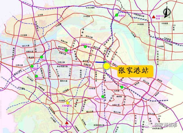根据《张家港市综合交通规划(2012-2030)》,沪通铁路,通苏嘉城际