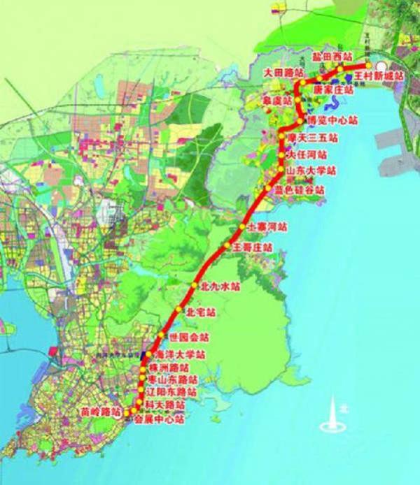 盘点已开工的青岛地铁:2020年前7条地铁运营