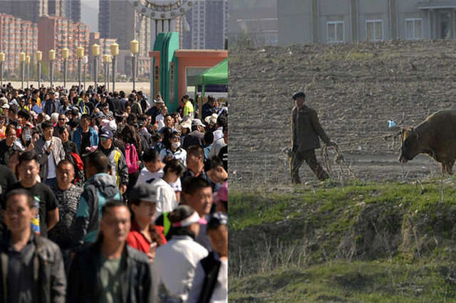 为了看朝鲜 中国游客挤爆鸭绿江畔