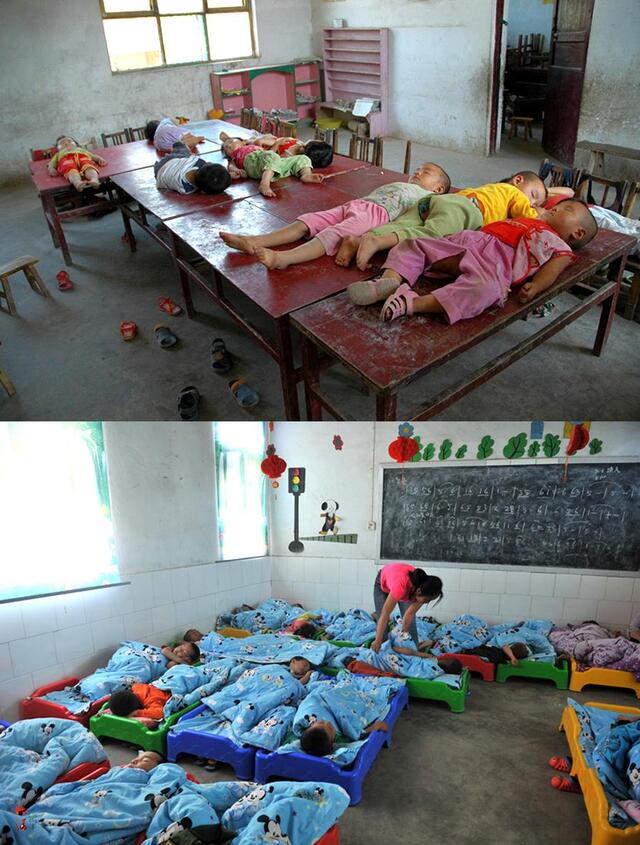 农村幼儿园的十年:午休从趴桌子到睡专床