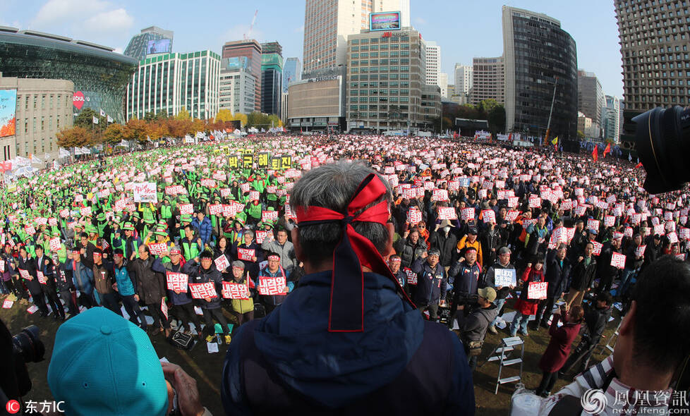 史上最大规模！韩国百万人大游行 要求朴槿惠下台