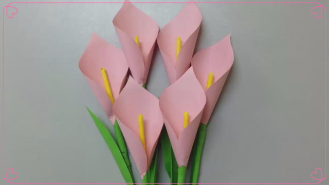 马蹄莲花 简易的折纸花 手工爱好者必看 创意生活手工DIY