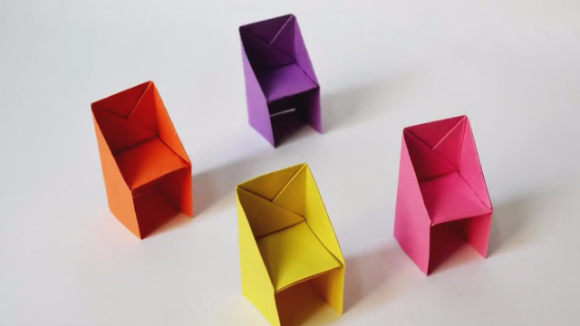 用纸做纸椅子 折纸椅子 折椅子简单 手工diy创意