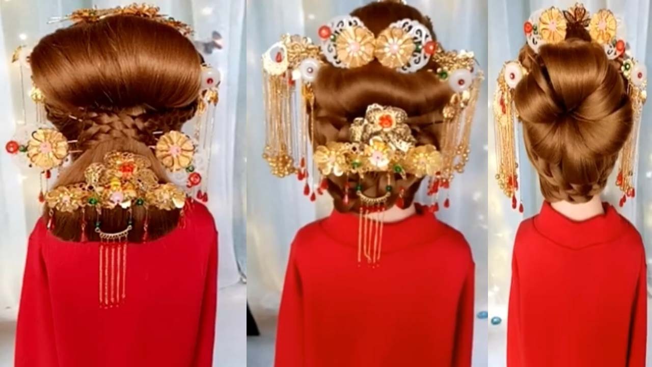 10款唯美精致的唐风盘发教程:古装剧中女子出嫁可以是