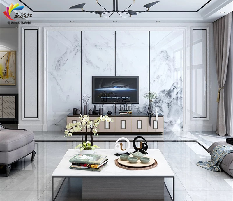15款现代简约边框装饰，石材镶嵌铝材电视背景墙!
