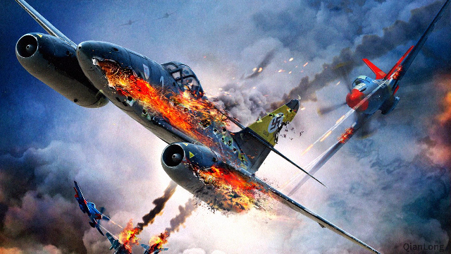 二战 美国野马战斗机与德国空军Me262喷气式战机的生死搏斗