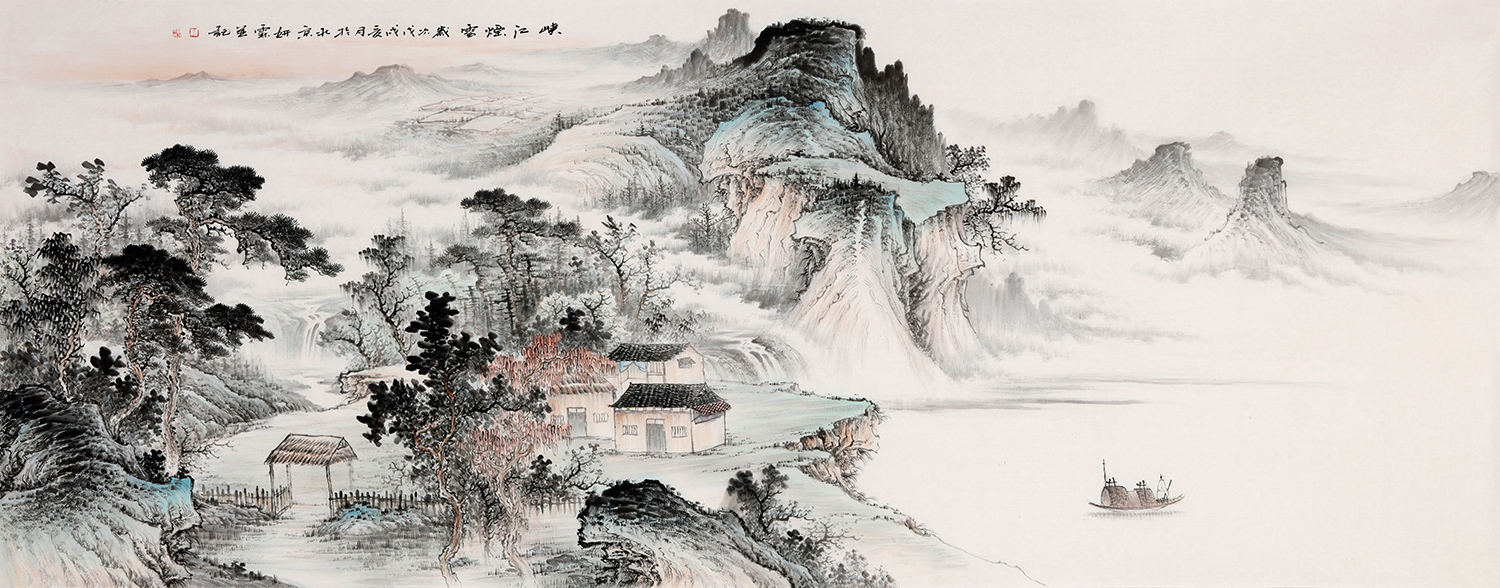 富贵人家必备名家手绘仿古山水画
