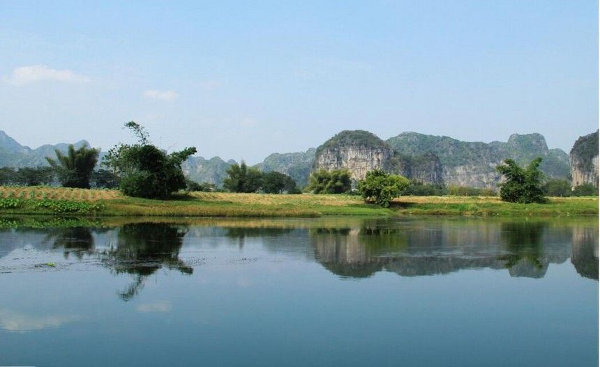 上林三里洋渡景区被誉为小桂林，广西南宁旅游必看的风景