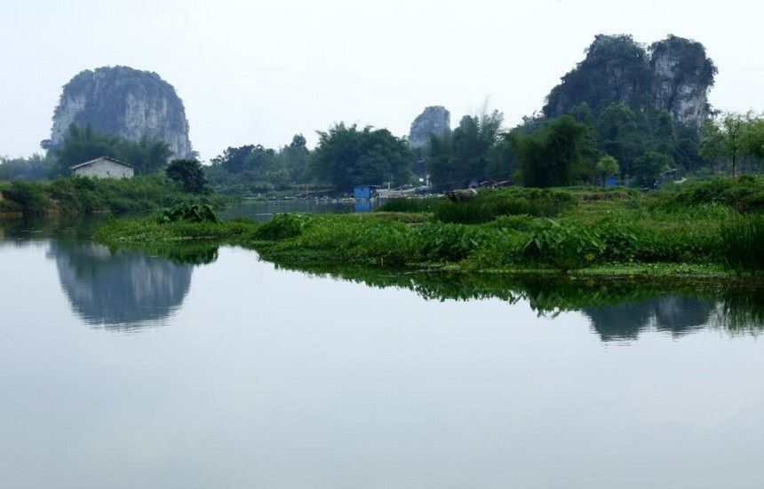 上林三里洋渡景区被誉为小桂林，广西南宁旅游必看的风景