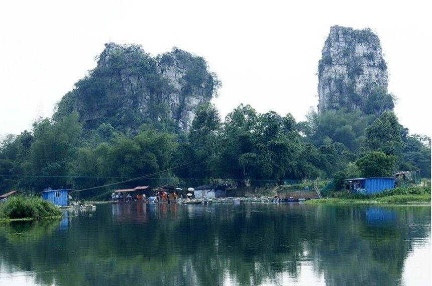 上林三里洋渡景区被誉为小桂林，广西南宁旅游必看的风景