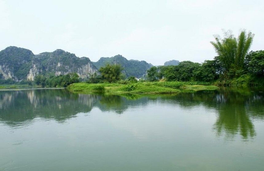 上林三里洋渡景区被誉为小桂林，广西南宁旅游必看的风景