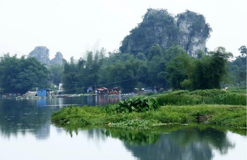 上林三里洋渡景区被誉为小桂林，广西南宁旅游必看的风景