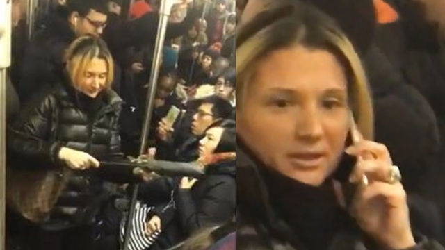 纽约地铁一白人女子打骂亚裔乘客“臭中国佬” 被控犯有重罪