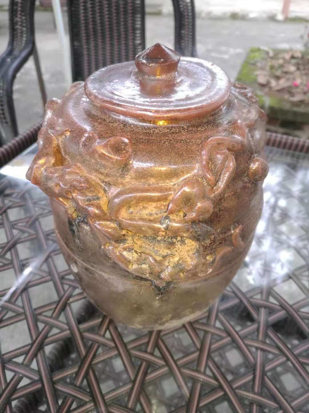 龙年之龙颜-金-元代黑釉盘龙纹罐精品赏析__凤凰网