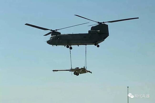 可喜可贺！中国超轻炮在阿联酋首次直升机吊运试验成功