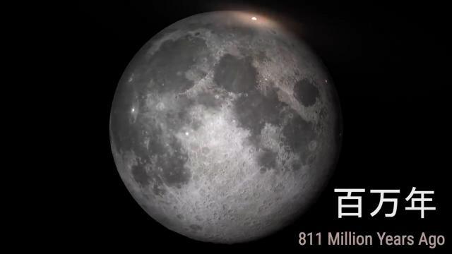 1分钟视频，带你观赏10亿年陨石撞击月亮的震撼场面