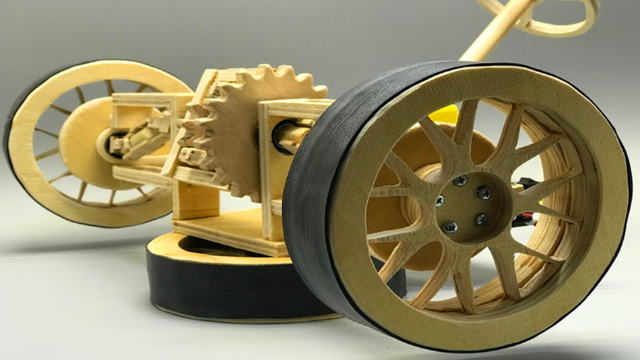 DIY一套汽车转向系统，直观的展示，方向盘是如何控制车轮的
