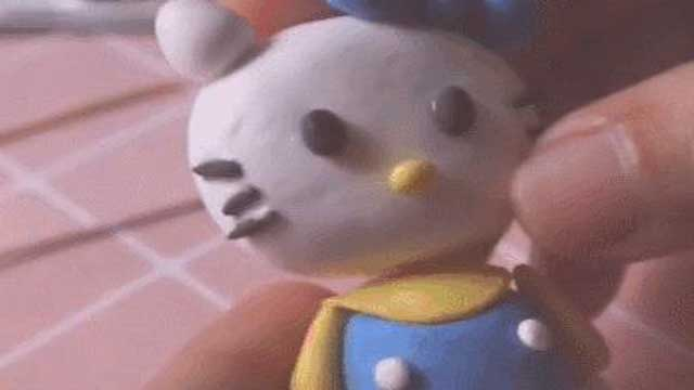 今日份手今日份手作作|做一个激萌的粘土hellokitty猫