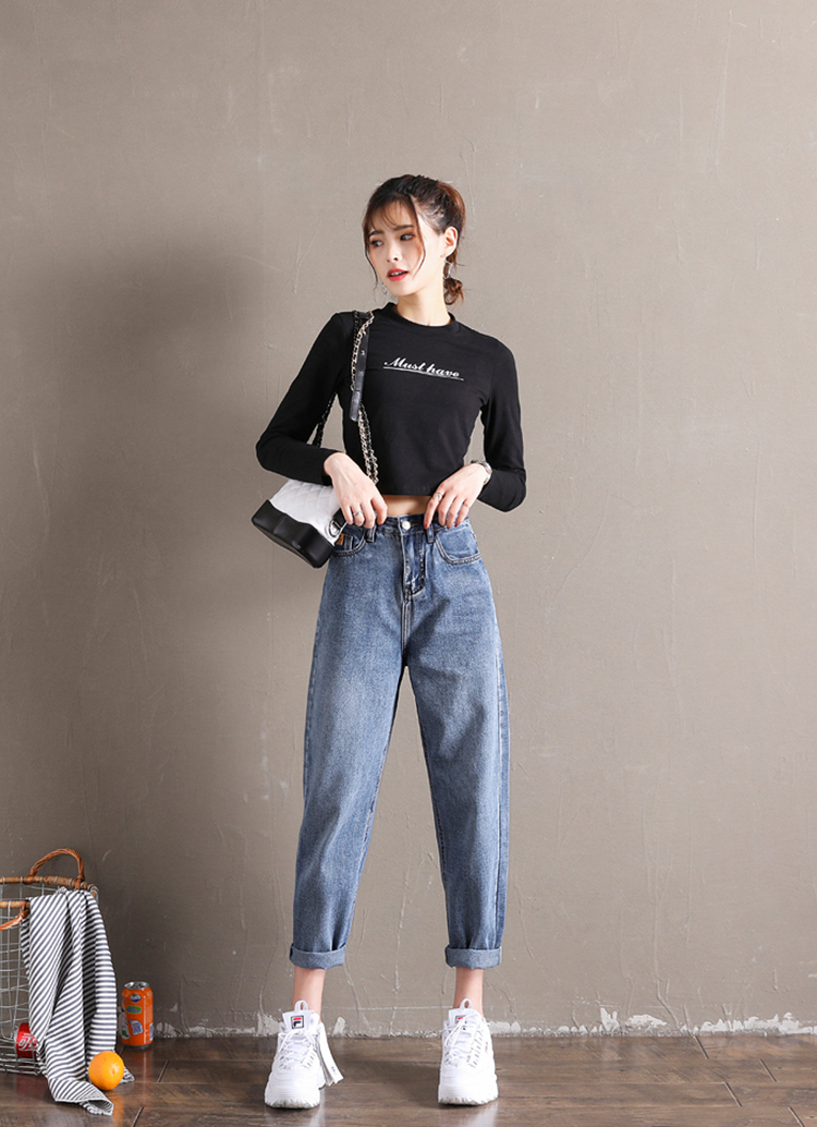 14套遮肉显瘦的牛仔老爹裤搭配示范，解决腿粗女生的穿搭难题!