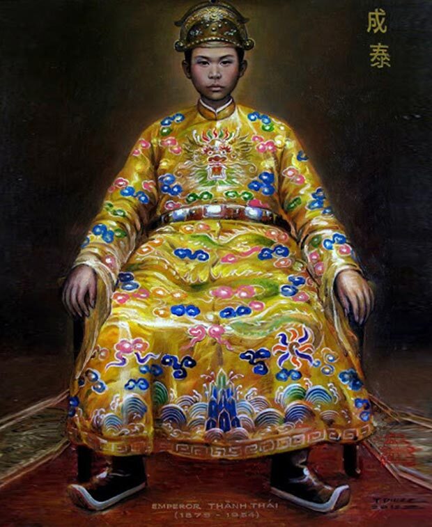 越南最后一个历史朝代——阮朝历代皇帝画像,末代皇帝是颜值担当