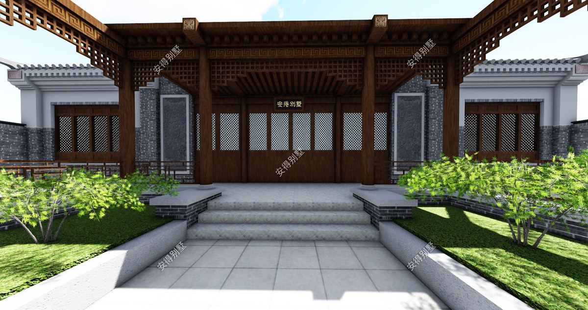 青砖灰瓦经典中式四合院,海纳百川,震撼人心,仿佛身临