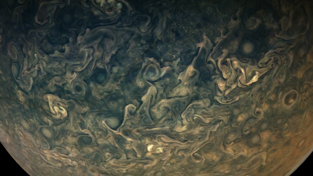 朱诺号木星探测器的第17次木星飞越拍摄的木星之美