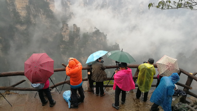 国际旅游摄影网团队在天子山