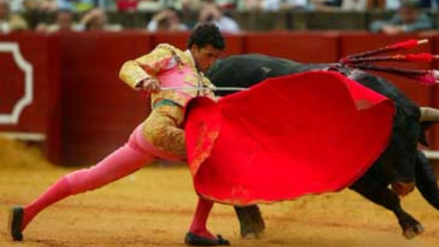 西班牙斗牛场 斗牛士与公牛的生死搏斗