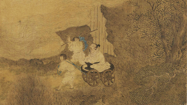 开远辽阔，李白身在此山中，明代崔子忠国画精品《藏云图》