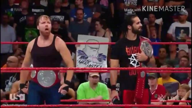 WWE安布罗斯与赛斯罗林斯合体出场，久违的画面