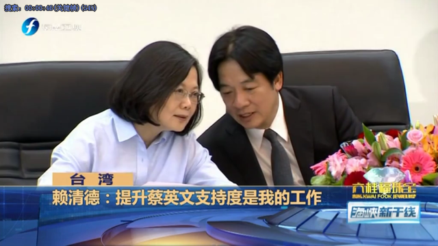 赖清德：提升蔡英文支持度是我的工作