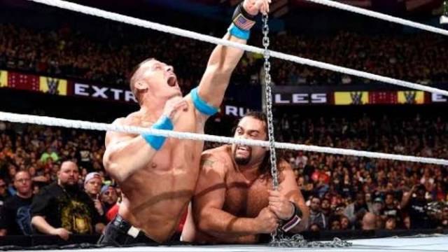 WWE经典回顾《极限法则2015》约翰塞纳vs卢瑟福