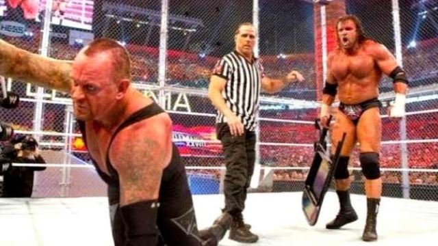 WWE经典回顾《摔跤狂热28》送葬者vsTripleH