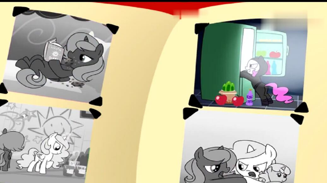 《小马宝莉》番外篇，紫悦发现了月亮公主和宇宙公主的儿时相册.