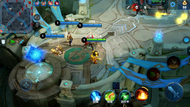 王者荣耀天狼说王者：鲁班七号1V2,轻松拿下双杀