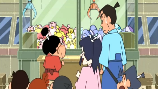 蜡笔小新第五季：小新少爷为了坐过山车，和又兵卫玩抓娃娃比赛