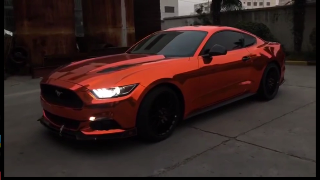 野马的这身电镀橙也是没谁了！