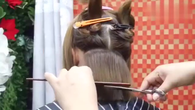 36岁女性剪款波波头短发，瘦脸时尚有气质，效果很满意