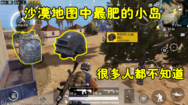 和平精英：沙漠地图中最隐秘的小岛，遍地都是极品物资