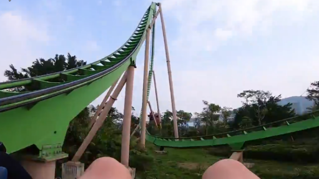 【过山车】世界最长宽翼过山车长隆海洋王国鹦鹉过山车第一视角