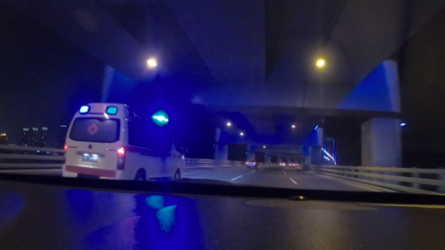 大连星海湾跨海大桥夜色迷人，小伙夜晚驱车桥上，一路风景