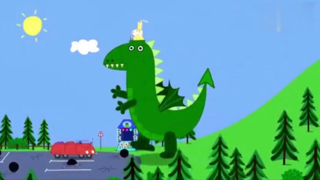 小猪佩奇大恐龙袭击佩奇它们的城堡，真是太可怕了.